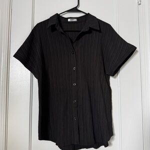 Amazon Black Button-Up Blouse